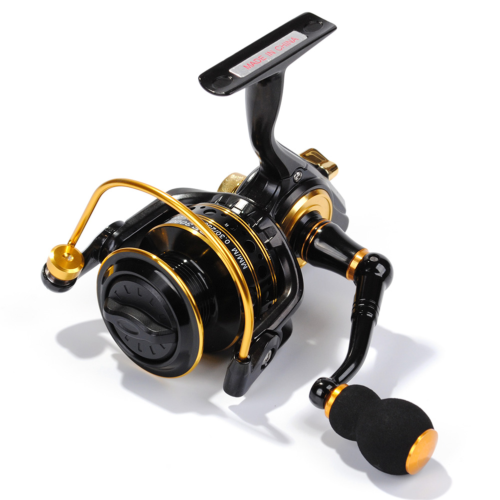 Yoshikawa Fishing Spinning Reel All Metal Body Freshwater Inshore Saltwater 11BB 5.5:1 3000 Black