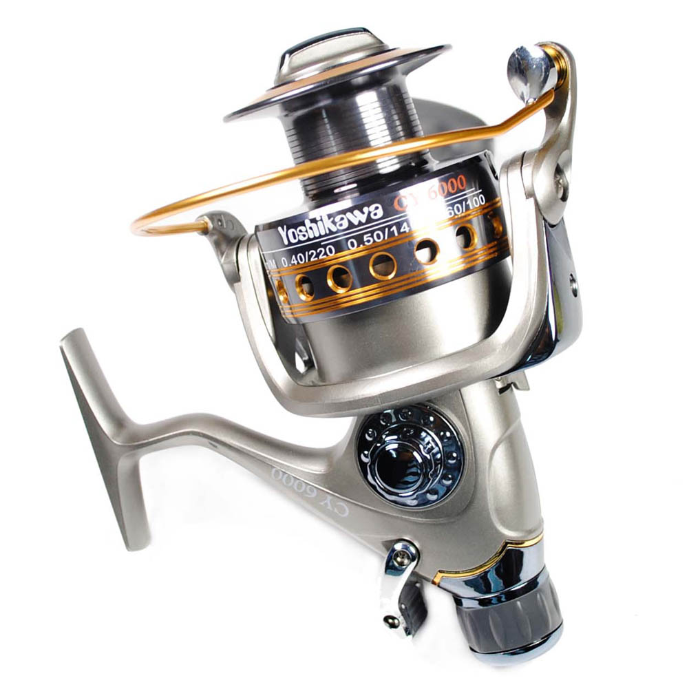 Yoshikawa Saltwater Fishing Spinning Reel Baitrunner Aluminum Spool Handle 11 Ball Bearings CY6000