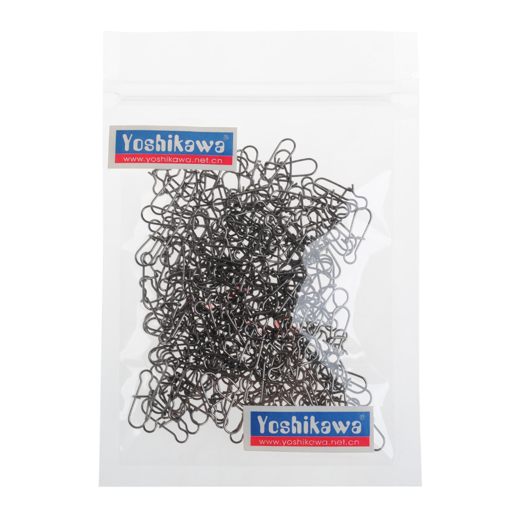 Yoshikawa Fishing Duo-lock Snap 0.6" 25lb Black (Pack of 200)