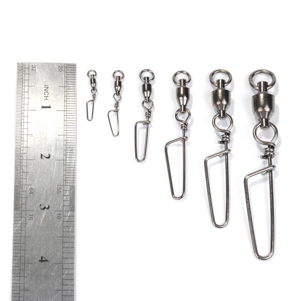 Yoshikawa Fishing Ball Bearing Swivel Coastlock Snap Size 4 70Lbs (pack of 20)
